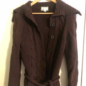 American Eagle brown button up sweater XL